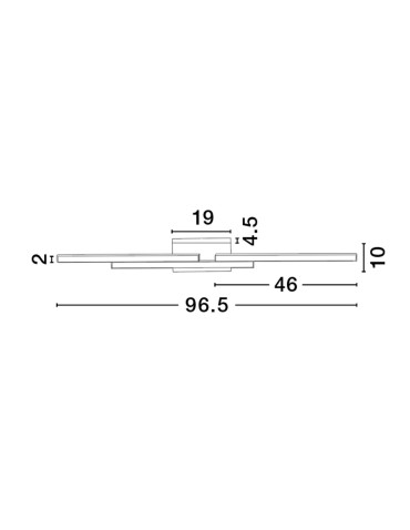 Luces Exclusivas BAGRES Ścienna Nowoczesna złoty i odcienie złota 1xLED max 31W 3000K LE43617 - produkt 2