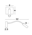 Kinkiety - Luces Exclusivas ARANCON Ścienna Nowoczesna czarny 1xLED max 3W 3000K LE43618 - product 2
