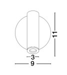Kinkiety - Luces Exclusivas ASTORGA Ścienna Nowoczesna czarny 1xLED max 3W 3000K LE43620 - product 2