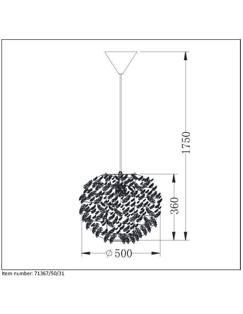Lucide GOOSY SOFT Wisząca E27 50cm W 71367/50/31