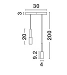 Lampy wiszące - Luces Exclusivas BAHAMA Wisząca Nowoczesna czarny 1xLED max 14W 3000K LE43624 - produkt 3