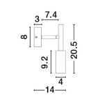 Kinkiety - Luces Exclusivas BAHAMA Ścienna Nowoczesna czarny 1xLED max 7W 3000K LE43625 - produkt 4
