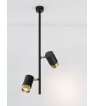 Lampy sufitowe - Luces Exclusivas BAILON Sufitowa Nowoczesna czarny 2xGU10 max 10W LE43636 - produkt 2