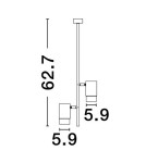 Lampy sufitowe - Luces Exclusivas BAILON Sufitowa Nowoczesna czarny 2xGU10 max 10W LE43636 - produkt 3