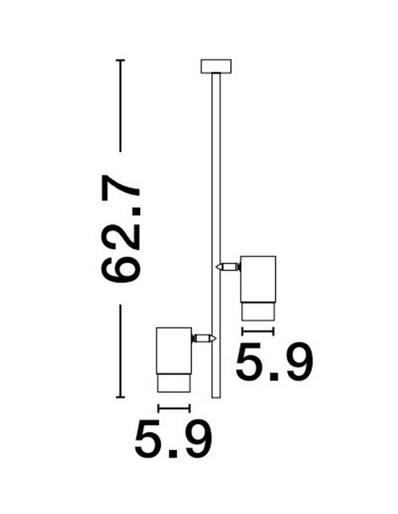 Lampy sufitowe - Luces Exclusivas BAILON Sufitowa Nowoczesna czarny 2xGU10 max 10W LE43636 - produkt kolory-swiatla.pl 3