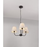Lampy wiszące - Luces Exclusivas BAJADA Wisząca Nowoczesna czarny 3xE27 max 12W LE43642 - product 3