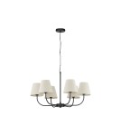Lampy wiszące - Luces Exclusivas BAJADA Wisząca Nowoczesna czarny 6xE27 max 12W LE43643 - product 1