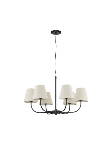 Luces Exclusivas BAJADA Wisząca Nowoczesna czarny 6xE27 max 12W LE43643