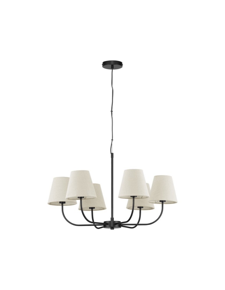 Lampy wiszące - Luces Exclusivas BAJADA Wisząca Nowoczesna czarny 6xE27 max 12W LE43643 - produkt kolory-swiatla.pl 1