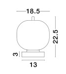Lampy stołowe dekoracyjne - Luces Exclusivas PILAR Stołowa czarny 1xE14 max 5W LE43658 - product 2