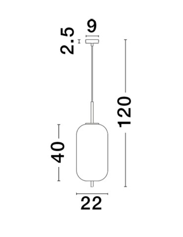 Luces Exclusivas PILAR Wisząca Nowoczesna złoty i odcienie złota 1xE27 max 12W LE43662 - produkt 2