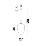 Lampy wiszące pojedyncze - Luces Exclusivas PILAR Wisząca Nowoczesna złoty i odcienie złota 1xE27 max 12W LE43663 - product 2