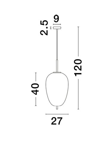 Luces Exclusivas PILAR Wisząca Nowoczesna złoty i odcienie złota 1xE27 max 12W LE43663 - produkt 2
