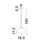 Lampy wiszące pojedyncze - Luces Exclusivas PILAR Wisząca Nowoczesna złoty i odcienie złota 1xE27 max 12W LE43664 - product 2