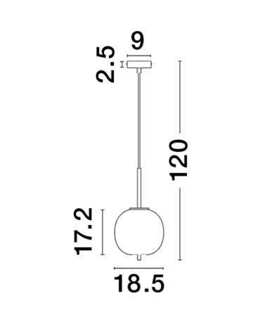 Luces Exclusivas PILAR Wisząca Nowoczesna złoty i odcienie złota 1xE27 max 12W LE43664 - produkt 2