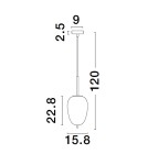 Lampy wiszące pojedyncze - Luces Exclusivas PILAR Wisząca Nowoczesna złoty i odcienie złota 1xE27 max 12W LE43666 - product 3