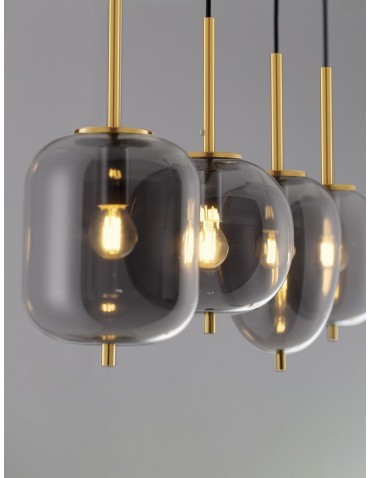 Luces Exclusivas PILAR Wisząca Nowoczesna złoty i odcienie złota 4xE27 max 12W LE43667 - produkt 2