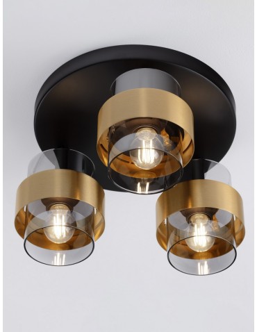 Luces Exclusivas VIEJA Sufitowa Nowoczesna złoty i odcienie złota 3xE27 max 12W LE43671 - product 2