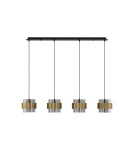 Lampy wiszące - Luces Exclusivas VIEJA Wisząca Nowoczesna złoty i odcienie złota 4xE27 max 12W LE43672 - product 1