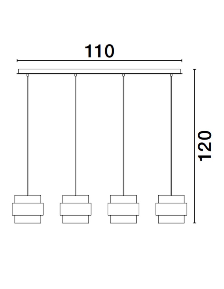 Lampy wiszące - Luces Exclusivas VIEJA Wisząca Nowoczesna złoty i odcienie złota 4xE27 max 12W LE43672 - product kolory-swiatla.pl 3