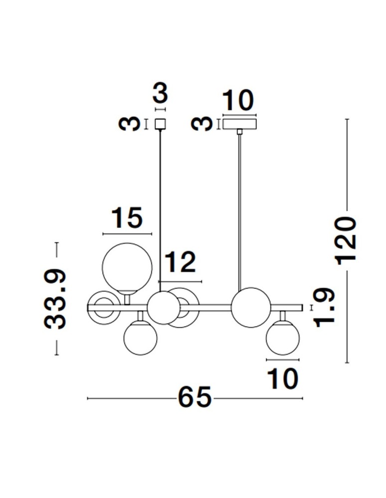 Lampy wiszące - Luces Exclusivas PARLA Wisząca Nowoczesna złoty i odcienie złota 7xG9 max 5W LE43676 - product kolory-swiatla.pl 2