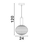 Lampy wiszące pojedyncze - Luces Exclusivas BALAJU Wisząca Nowoczesna złoty i odcienie złota 1xE27 max 12W LE43678 - product 2