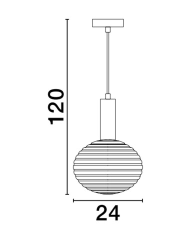 Luces Exclusivas BALAJU Wisząca Nowoczesna złoty i odcienie złota 1xE27 max 12W LE43678 - produkt 2