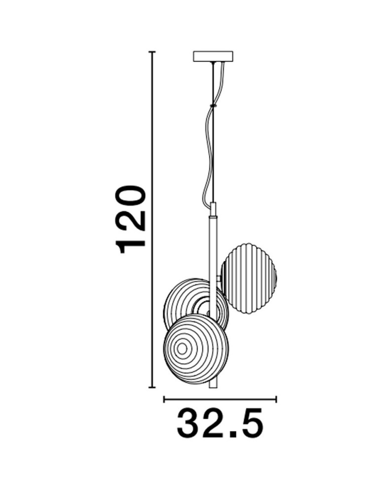 Lampy wiszące - Luces Exclusivas BALAJU Wisząca Nowoczesna złoty i odcienie złota 3xE14 max 5W LE43681 - product kolory-swiatla.pl 2