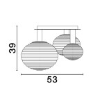 Lampy sufitowe - Luces Exclusivas BALAJU Sufitowa Nowoczesna złoty i odcienie złota 3xE27, E14 max 12W LE43683 - product 2