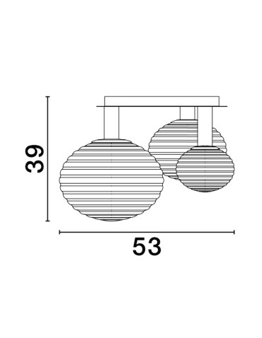 Luces Exclusivas BALAJU Sufitowa Nowoczesna złoty i odcienie złota 3xE27, E14 max 12W LE43683 - product 2
