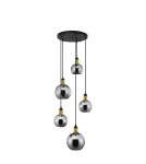 Lampy wiszące - Luces Exclusivas BALCHE Wisząca Nowoczesna złoty i odcienie złota 5xE27 max 12W LE43696 - product 1