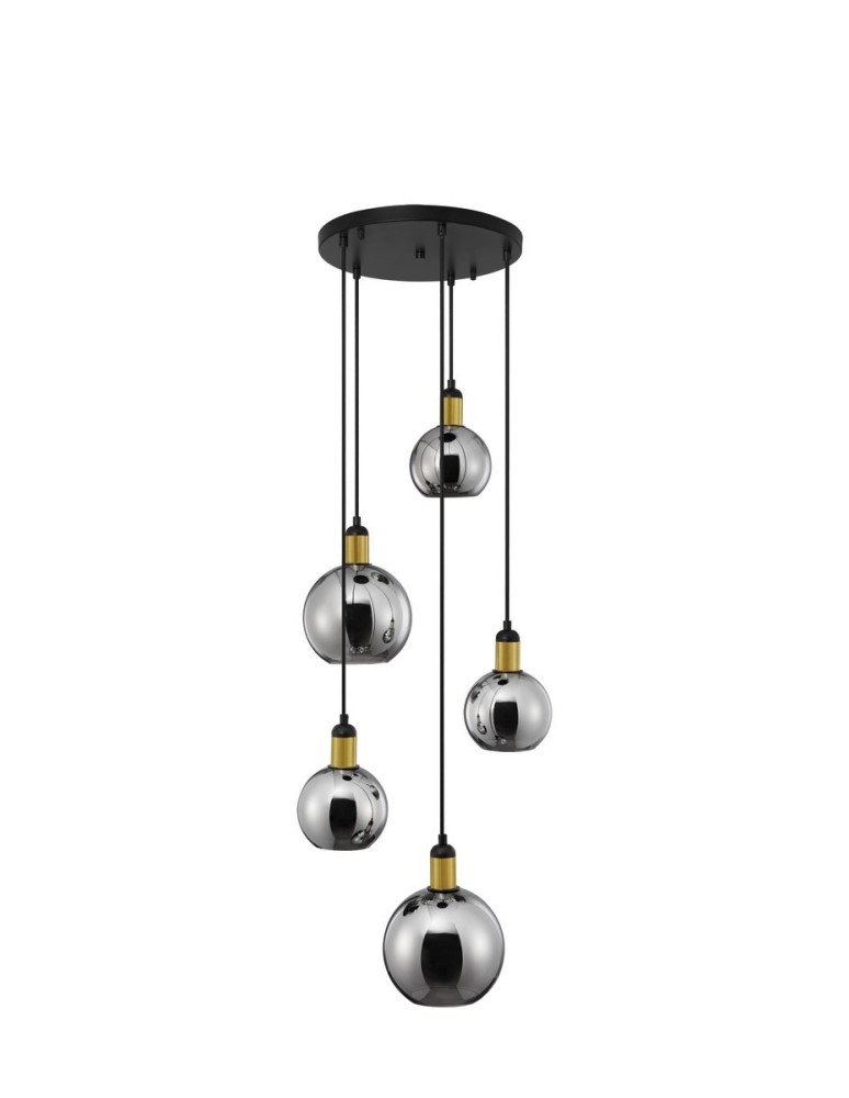 Lampy wiszące - Luces Exclusivas BALCHE Wisząca Nowoczesna złoty i odcienie złota 5xE27 max 12W LE43696 - produkt kolory-swiatla.pl 1