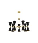 Lampy wiszące - Luces Exclusivas BALSAS Wisząca Nowoczesna czarny 14xE14 max 5W LE43698 - product 1