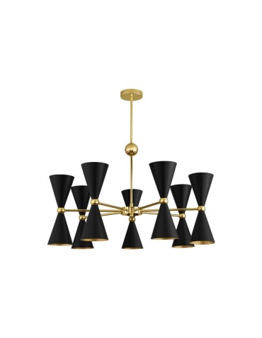 Luces Exclusivas BALSAS Wisząca Nowoczesna czarny 14xE14 max 5W LE43698