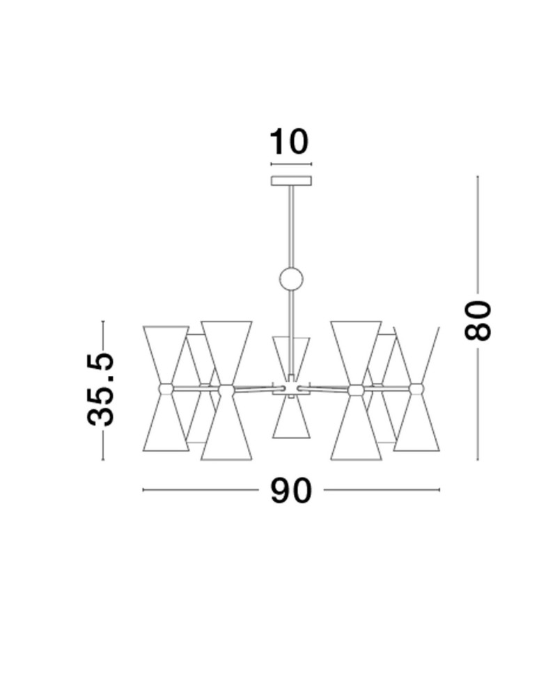 Lampy wiszące - Luces Exclusivas BALSAS Wisząca Nowoczesna czarny 14xE14 max 5W LE43698 - product kolory-swiatla.pl 2