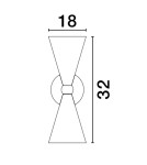 Kinkiety - Luces Exclusivas BALSAS Ścienna Nowoczesna czarny 2xE14 max 5W LE43699 - product 2