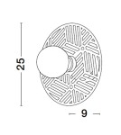 Kinkiety - Luces Exclusivas BAMEPA Ścienna Nowoczesna złoty i odcienie złota 1xE27 max 12W LE43700 - product 2