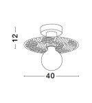 Lampy sufitowe - Luces Exclusivas BAMEPA Sufitowa Nowoczesna złoty i odcienie złota 1xE27 max 12W LE43701 - produkt 2