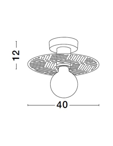 Luces Exclusivas BAMEPA Sufitowa Nowoczesna złoty i odcienie złota 1xE27 max 12W LE43701 - produkt 2
