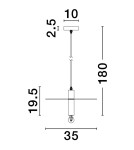 Lampy wiszące pojedyncze - Luces Exclusivas BAJIO Wisząca Nowoczesna czarny 1xE27 max 12W LE43705 - product 2
