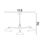 Lampy wiszące - Luces Exclusivas BAMORE Wisząca Nowoczesna biały 3xE27 max 12W LE43709 - product 2