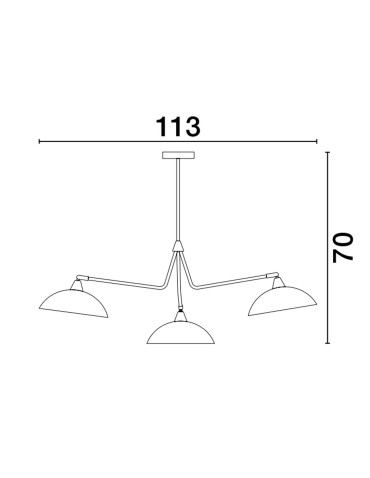 Luces Exclusivas BAMORE Wisząca Nowoczesna biały 3xE27 max 12W LE43709 - produkt 2