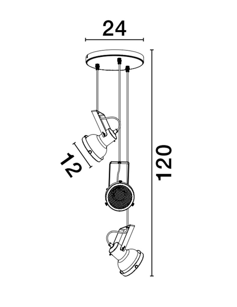 Lampy wiszące - Luces Exclusivas BANCOS Wisząca Nowoczesna czarny 3xE14 max 5W LE43714 - product kolory-swiatla.pl 2