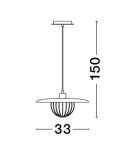 Lampy wiszące pojedyncze - Luces Exclusivas CUERNAVACA Wisząca Nowoczesna złoty i odcienie złota 1xE27 max 12W LE43721 - product 2