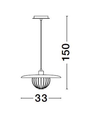 Luces Exclusivas CUERNAVACA Wisząca Nowoczesna złoty i odcienie złota 1xE27 max 12W LE43721 - produkt 2