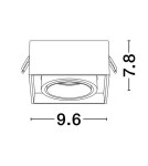 Lampy podtynkowe kierunkowe - Luces Exclusivas ACAMIEL Natynkowa Spot biały 1xGU10 max 10W LE61618 - produkt 2