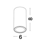 Lampy tuby - Luces Exclusivas ACANCEH Natynkowa Spot biały 1xGU10 max 10W LE61626 - product 2