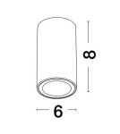 Lampy tuby - Luces Exclusivas ACANCEH Natynkowa Spot czarny 1xGU10 max 10W LE61627 - produkt 2