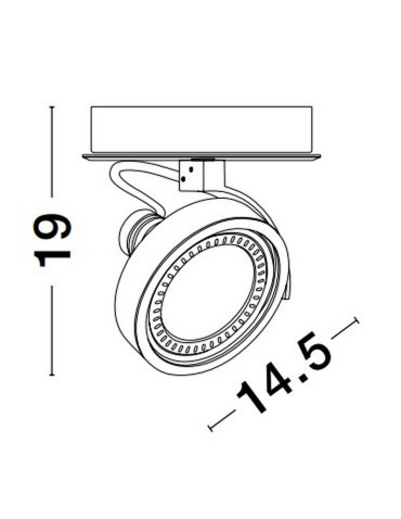 Luces Exclusivas ACASICO Reflektor Sufitowy biały 1xAR111 max 35W LE61630 - produkt 2