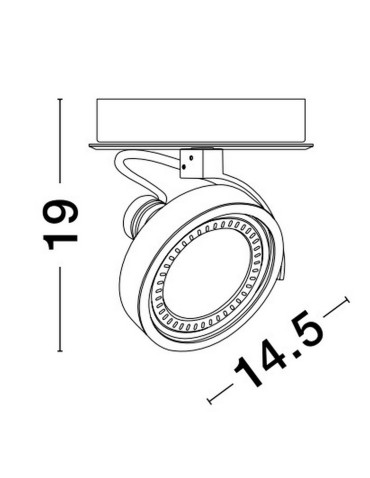 Luces Exclusivas ACASICO Reflektor Sufitowy czarny 1xAR111 max 35W LE61631 - produkt 2